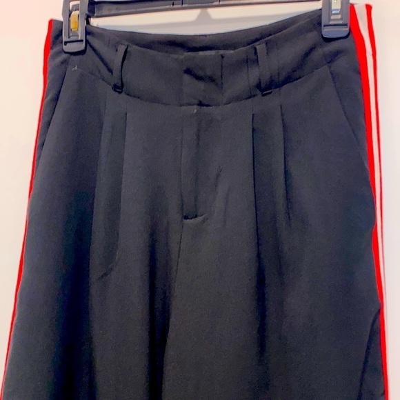 Romeo & Juliet black trouser with red & white stripe (s) - Picture 1 of 10